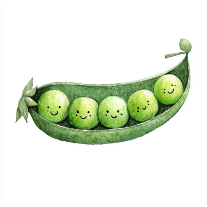 Rozprávka na čítanie - Päť hráškov v jednom struku