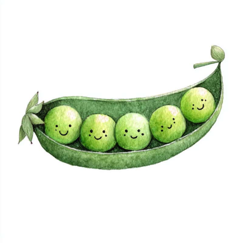 Rozprávka na čítanie - Päť hráškov v jednom struku