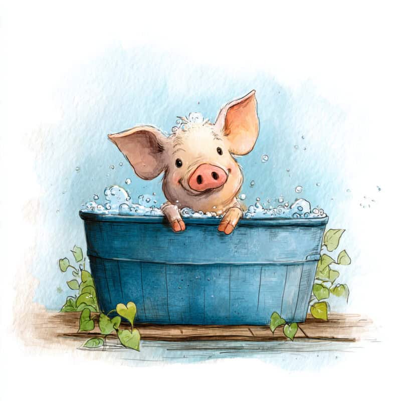 Rozprávka pre deti - Prasiatko, ktoré milovalo kúpanie