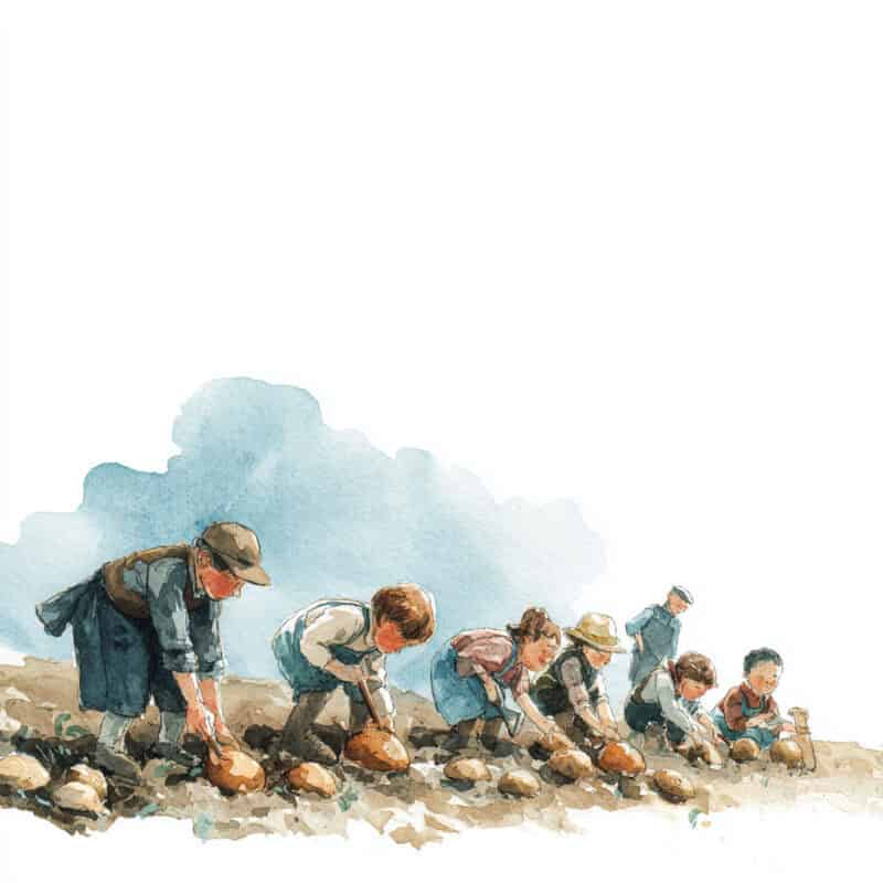 Rozprávka pre deti - Súťaž v sadení zemiakov