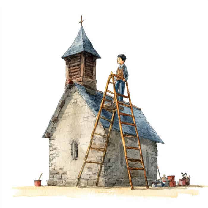 Rozprávka pre deti - O tom, ako Miško staval kostol