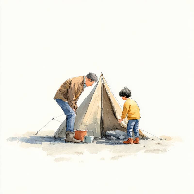 Rozprávka na čítanie - Prvá stanovačka