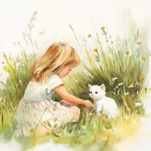 Rozprávka na čítanie - Mačiatko a Katka