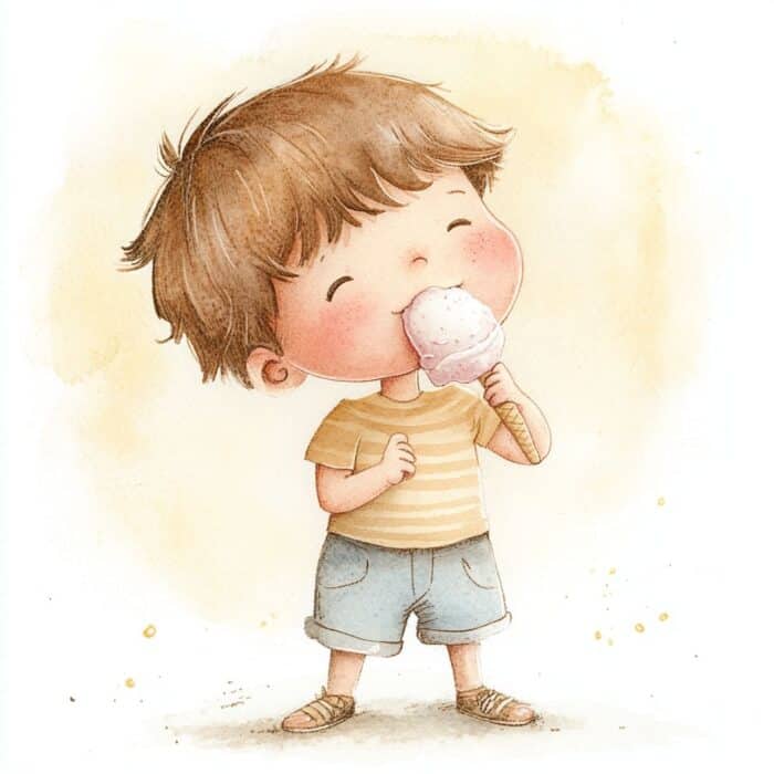 Rozprávka na dobrú noc - Prejedený zmrzlinou