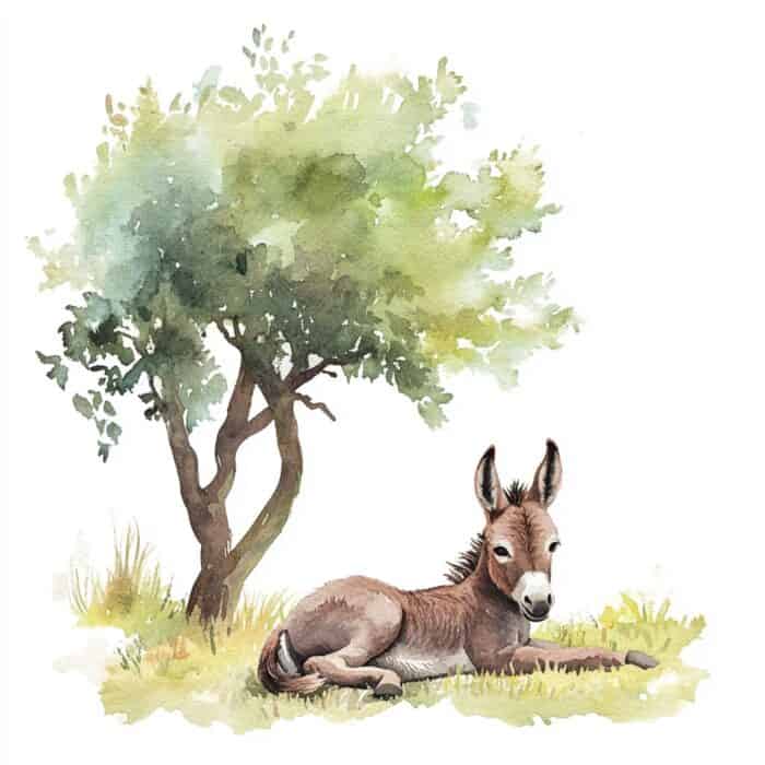 Rozprávka na dobrú noc - Rozprávka o lenivom oslíkovi