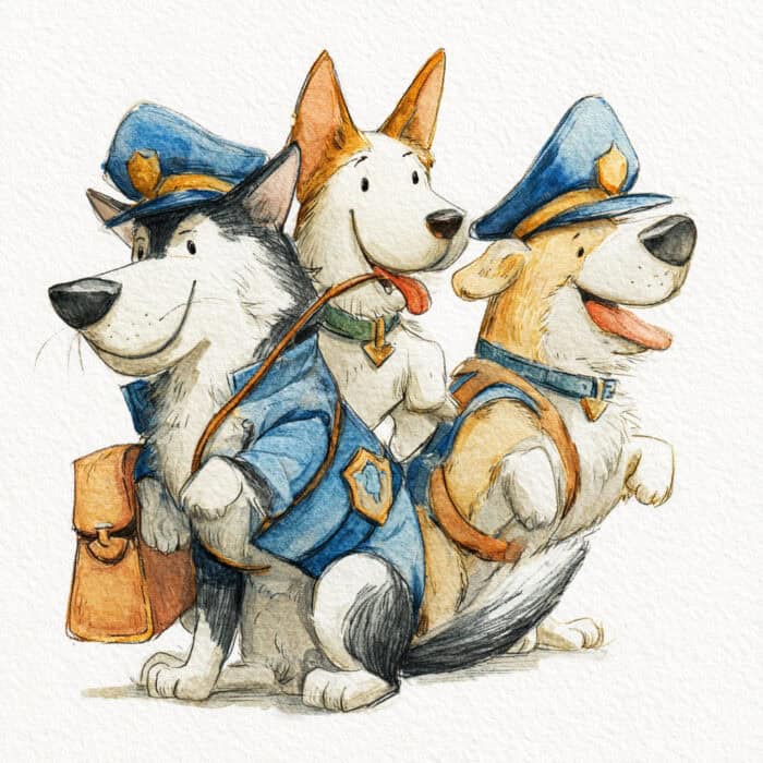Rozprávka pre deti - Policajní psi