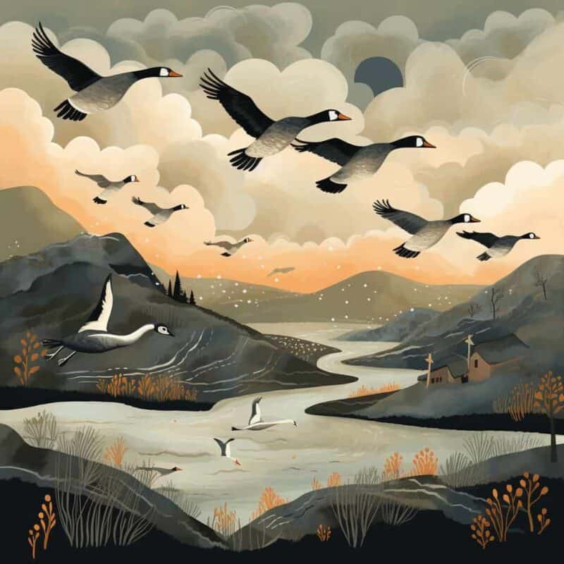 Rozprávka pre deti - Ako na jeseň odlietali husi