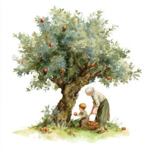 Rozprávka na čítanie - Zbieranie jabĺk