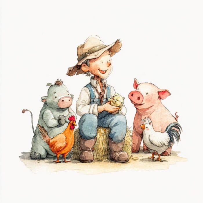 Rozprávka na dobrú noc - Ako si farmár Krásnik zadovážil zvieratá