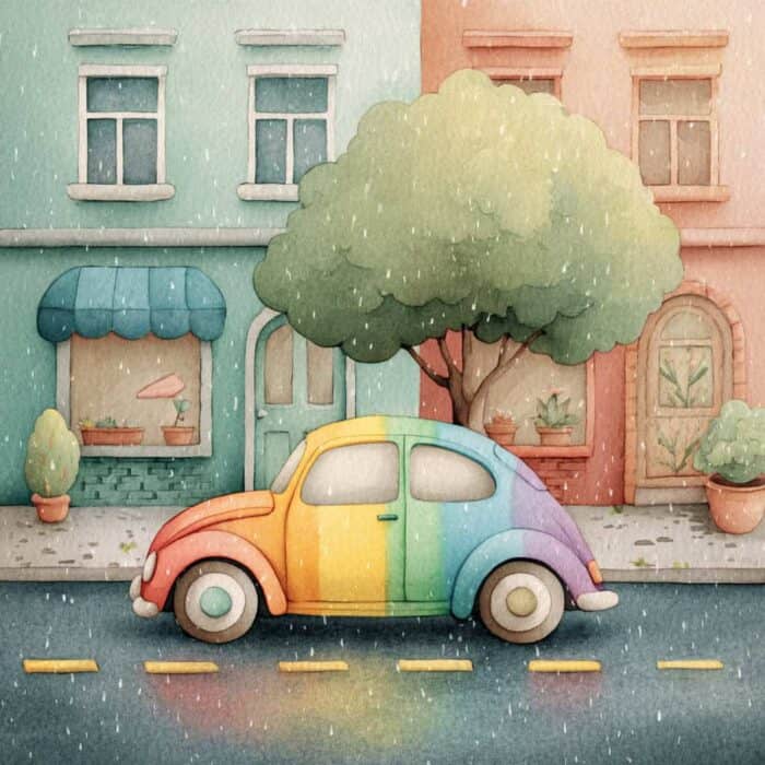 Rozprávka na dobrú noc - O autíčku, ktoré si vyberalo farbu