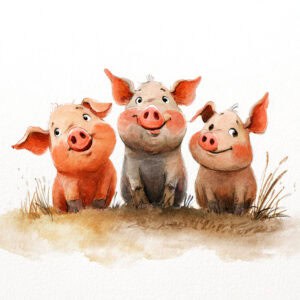 Rozprávka na čítanie - Tri malé prasiatka