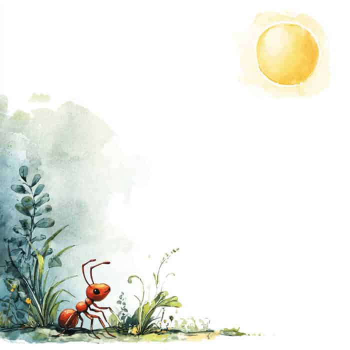 Rozprávka na čítanie - Usilovný mravček