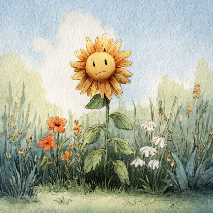 Rozprávka na čítanie - Smutná slnečnica